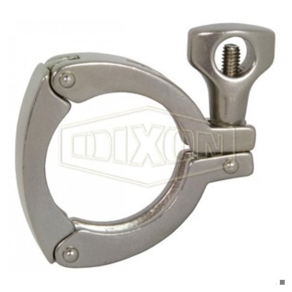 3-Segment Sanitary Clamp, 4 in Tube, 304 SS, Domestic